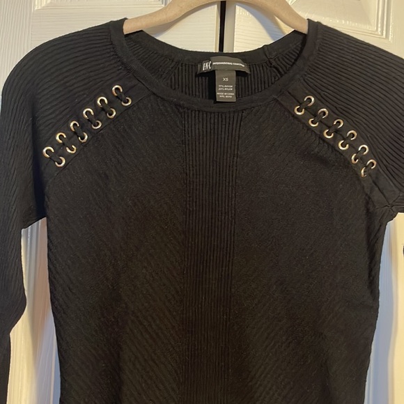 NWOT INC International Concepts long sleeve black sweater size XS - Picture 4 of 9